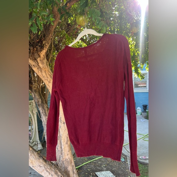 Anthropologie Tracy Reese Rich Burgundy Knit Sweater - Picture 5 of 6
